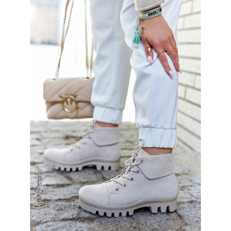 S.Barski Velúr csizma Tied Világosszürke Dalles 2