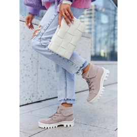 S.Barski Velúr csizma Tied Világos lila Dalles 1