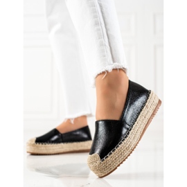 Clowse Csillogó fekete espadrillák 2 Clowse Csillogó fekete espadrillák 2
