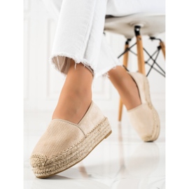 Bestelle Bézs espadrillák a platformon 1