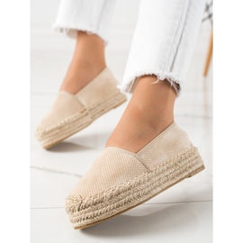 Bestelle Bézs espadrillák a platformon 2