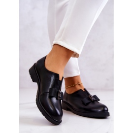 S.Barski Női Brogues Slip On Fekete Janelle Dekoráció 2