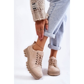 S.Barski Női velúr cipők Kötött bézs Mayson 1