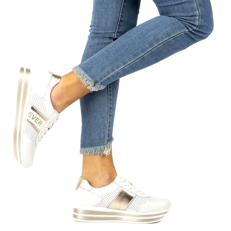 Ever Női sportcipő Filippo DP1414 fehér és arany aranysárga 6