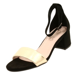 Fekete és arany szandálok egy bárban Evento 20SD98-1618 aranysárga 3