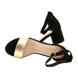 Fekete és arany szandálok egy bárban Evento 20SD98-1618 aranysárga 5