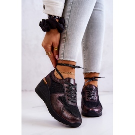 Bőr hálós tornacipő S.Barski Fekete 1