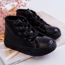 FR1 Gyermek magas tornacipő fekete Marney 1
