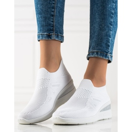TRENDI Wedge Slip-On Cipők fehér 1
