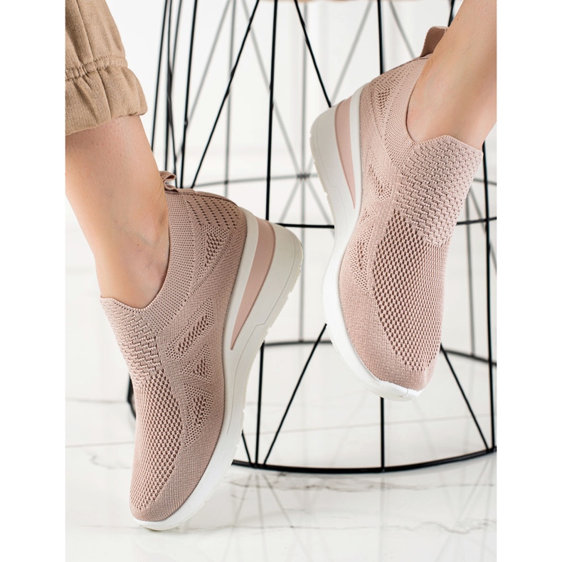 TRENDI Wedge Slip-On Cipők rózsaszín 2