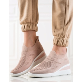 TRENDI Wedge Slip-On Cipők rózsaszín 1