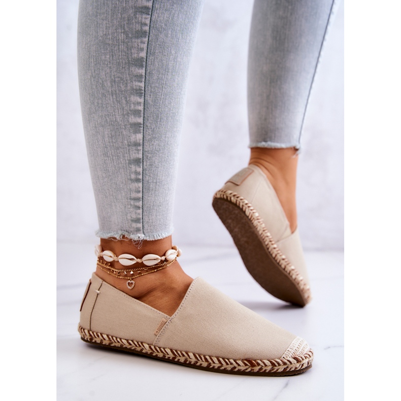 Felcsúsztatható Espadrilles Big Star JJ274899 Bézs 2