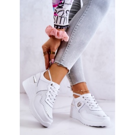 S.Barski Női sport bőrcipő tornacipő fehér Lissa 2
