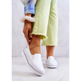 Női bőr tornacipő S.Barski fehér 1