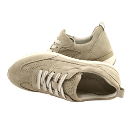 Caprice női áttört bőrcipő 23708-28 zöld árnyalatokban 6