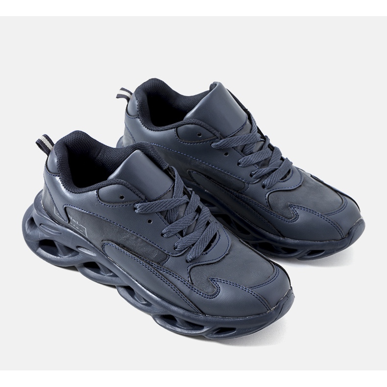 Cedric sötétkék férfi tornacipő szürke 1