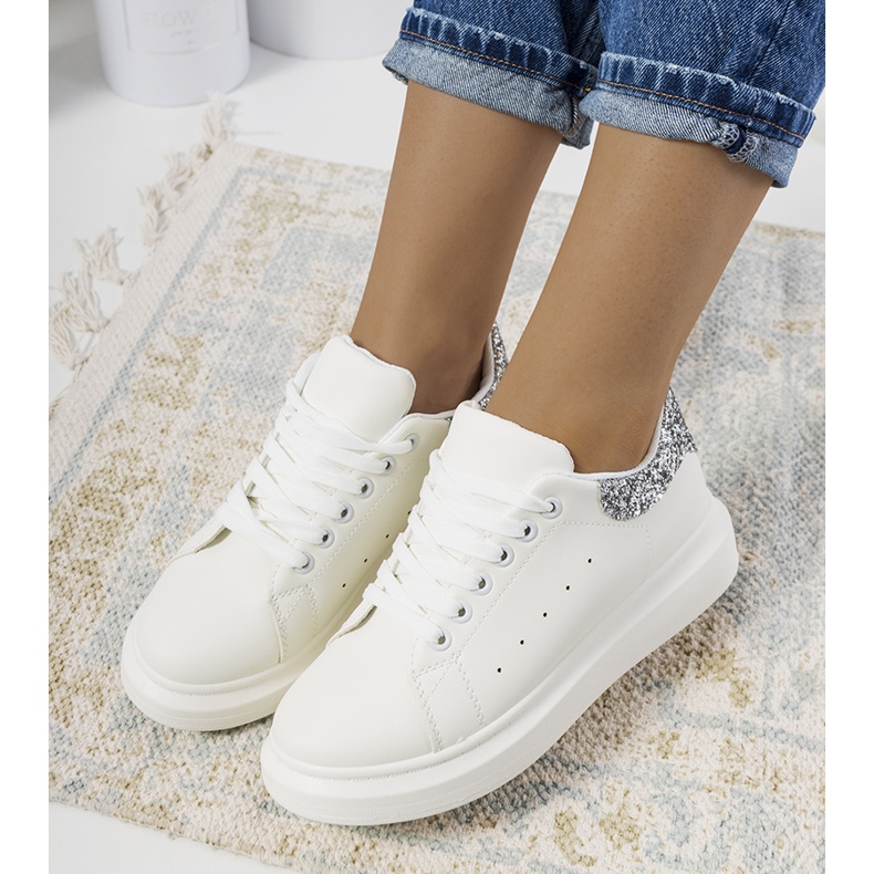 Gallo női fehér tornacipő ezüst 1