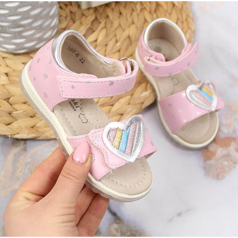 Tépőzáras szandál S. Barski Jr. OLI152B rózsaszín 1