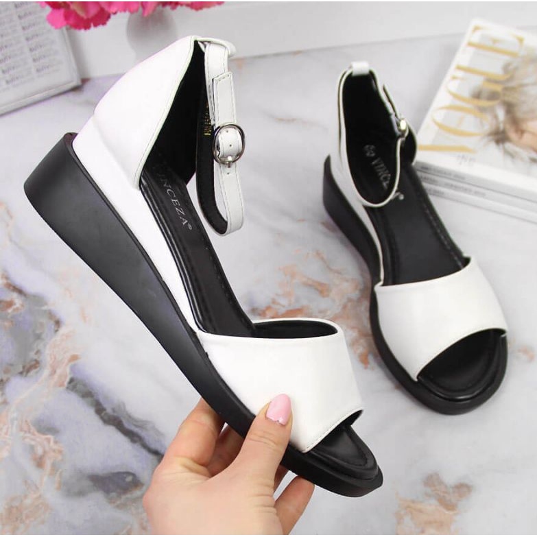 Ékes szandál Vinceza W JAN102B fehér 1