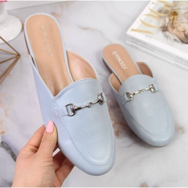 Beépített papucs Vinceza díszítéssel W JAN103A kék 1