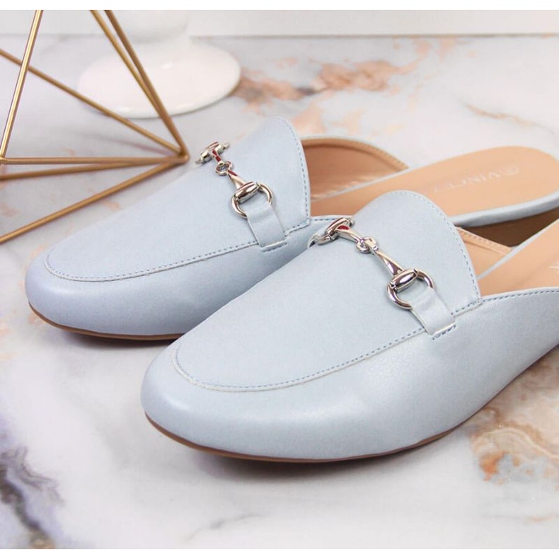 Beépített papucs Vinceza díszítéssel W JAN103A kék 2