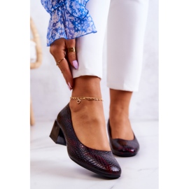 Sergio Leone Bőr kígyóbőr szivattyúk Burgundy Mesquite piros 1