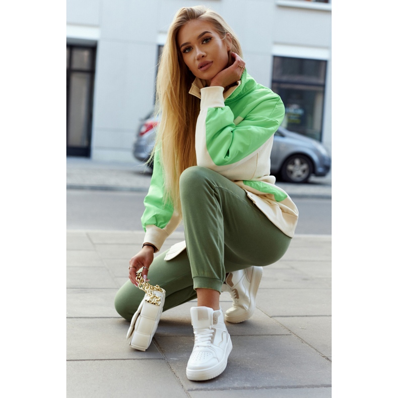 FG2 Magas női sportcipő fehér és bézs Megithoe 1