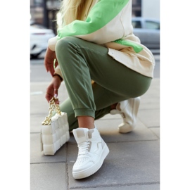 FG2 Magas női sportcipő fehér és bézs Megithoe 2