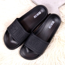 Női papucs Big Star Black DD274A271 fekete aranysárga 2