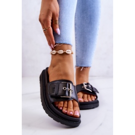 Klasszikus papucs csattal Big Star JJ274A307 fekete 1