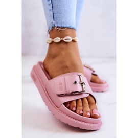 Klasszikus papucs csattal Big Star JJ274A308 Pink rózsaszín 2