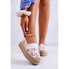 FE1 Női fehér Berkaley Slip-On Espadrilles 1
