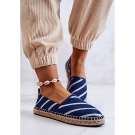 Női klasszikus espadrillák Big Star JJ274960 sötétkék 2