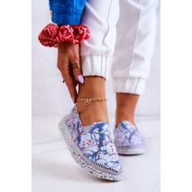 Női bőr bebújós cipő Maciejka 03512-39 kék 1