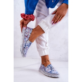 Női bőr bebújós cipő Maciejka 03512-39 kék 2