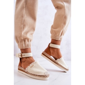 Női espadrillák csattal Big Star JJ274886 Világos bézs 2 Női espadrillák csattal Big Star JJ274886 Világos bézs 2