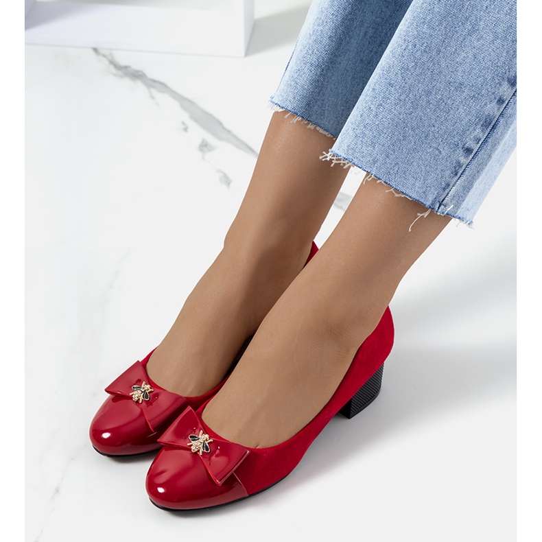 Sharona piros női pumpák 1