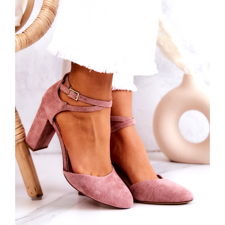 Velúr Pumpák Egy Oszlopon Sergio Leone SK851 Pink rózsaszín 2