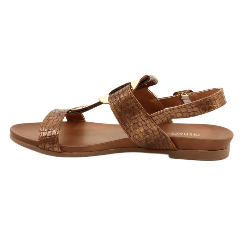 M.Daszyński Złote Kołko Daszyński MR1958-10 szandál, barna metálozás 1