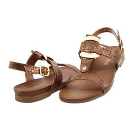 M.Daszyński Złote Kołko Daszyński MR1958-10 szandál, barna metálozás 6