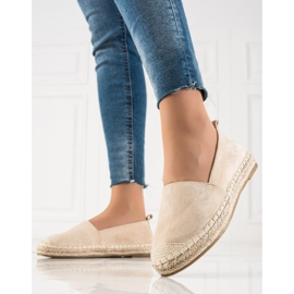 Bestelle Bézs velúr espadrillák 1