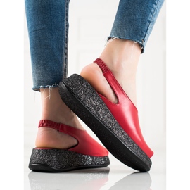 TRENDI Szandál A Glitter Platformon piros 1