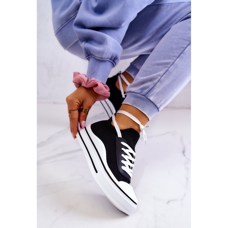 S.Barski Női Black Soren Socks tornacipő fekete 1