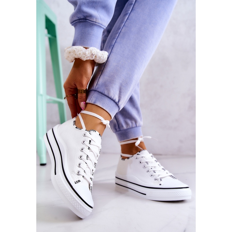 S.Barski Női fehér Menifee megkötős tornacipő 2