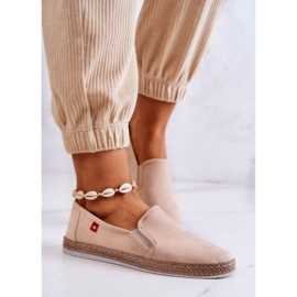 Női Espadrille Slip-On Big Star JJ276001 Bézs 2