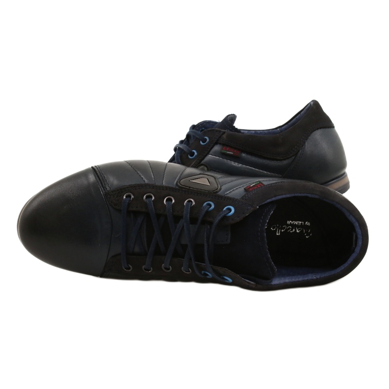 Lemar Férfi bőrcipő 1615 sötétkék 5