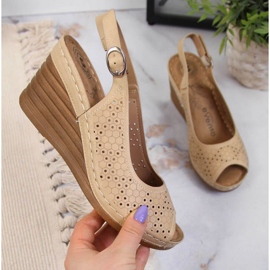 Ékes szandál eVento W EVE349B bézs 1