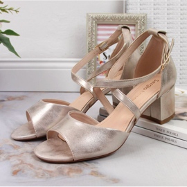 Szandálok Sergio Leone W SK367B arany posztján aranysárga 2