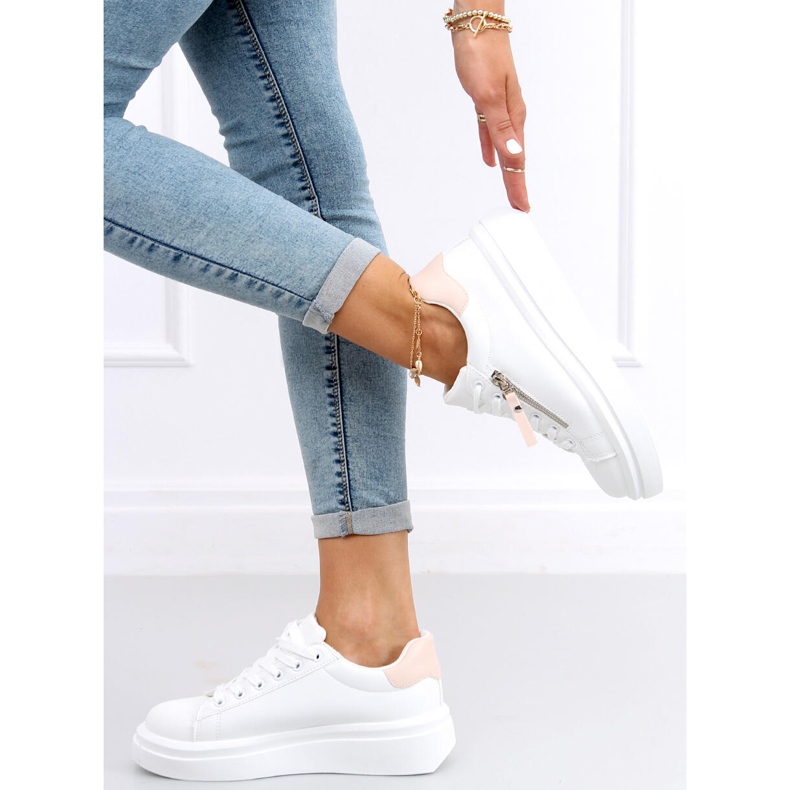 Női tornacipő Lerato WHITE / PINK fehér rózsaszín 2