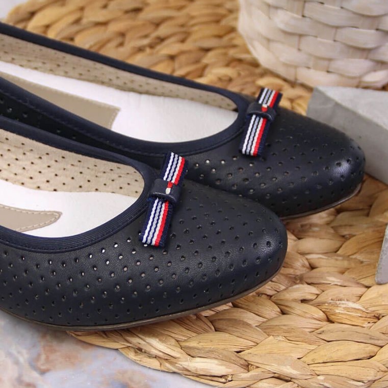 Rieker W RKR532 áttört balerina sötétkék 2